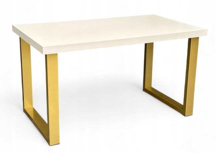 Stół prostokątny 80x140cm nierozkładany KASZMIR + nogi metalowe złote