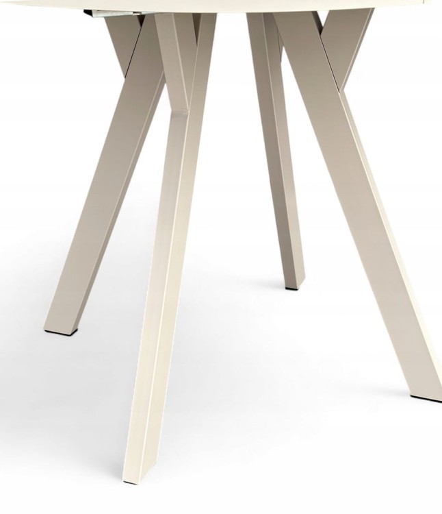 Stół okrągły rozkładany Ø 110/210 KASZMIR Nogi metal Y kaszmirowy