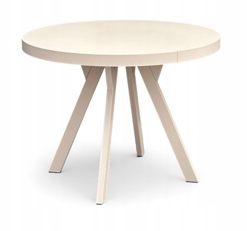 Stół okrągły rozkładany Ø 100/300 KASZMIR Nogi metal Y kaszmirowy