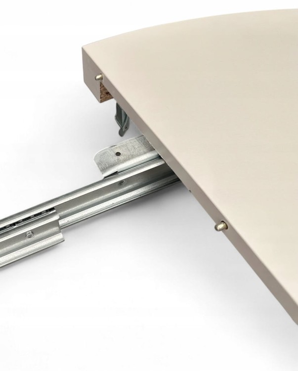 Stół okrągły rozkładany Ø 100/300 KASZMIR Nogi metal Y kaszmirowy