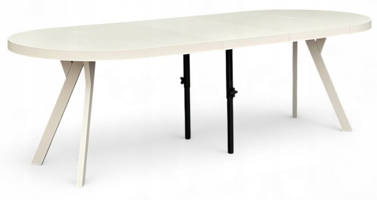 Stół okrągły rozkładany Ø 110/310 KASZMIR Nogi metal Y kaszmirowy