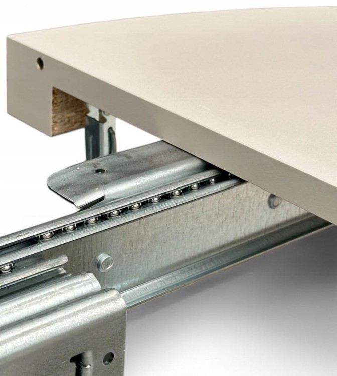 Stół rozkładany KASZMIR okrągły Ø100/200 cm nogi metalowe ZŁOTE