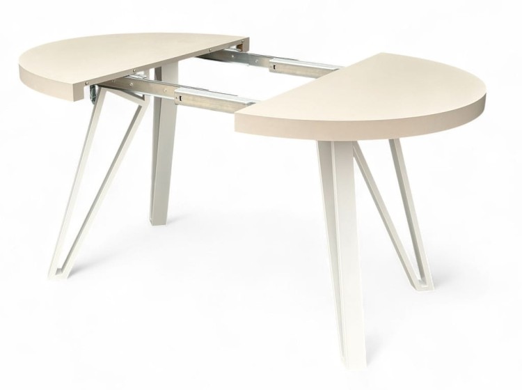 Stół kaszmir okrągły rozkładany 110/210 cm NOGI białe industrial