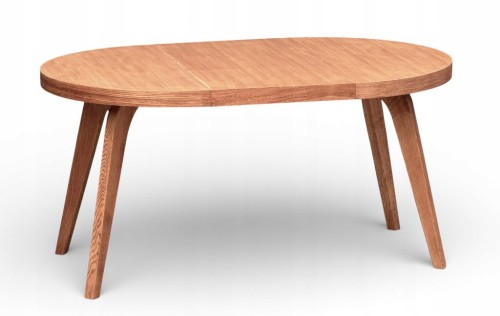 Stół okrągły rozkładany Ø110/310 FORNIR + podstawa nogi dębowe WALNUT