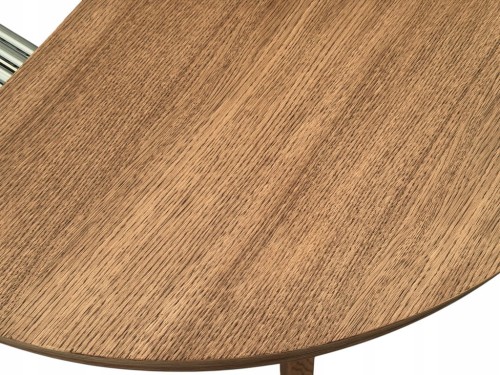 Stół okrągły rozkładany Ø110/210 FORNIR + podstawa nogi dębowe WALNUT