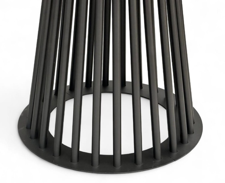 Stół fornirowany o średnicy 120 rozkładany do 220 cm LAMEL czarny metalowy