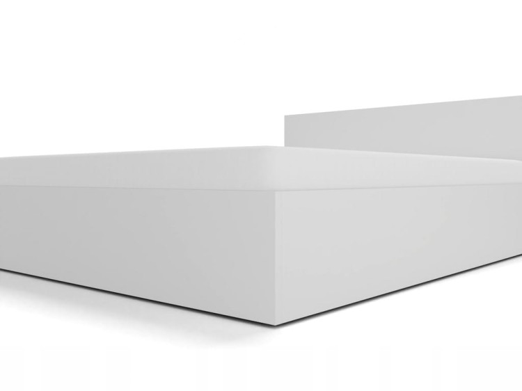 Łóżko białe z materacem łóżko podwójne sypialniane szerokość 120 cm