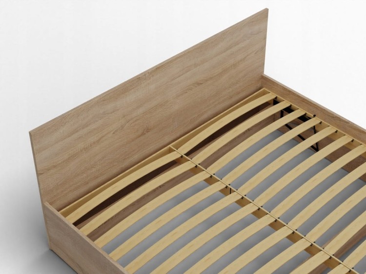 Łóżko ARTISAN z materacem łóżko podwójne sypialniane szerokość 120 cm