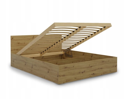 Łóżko ARTISAN z materacem łóżko podwójne sypialniane szerokość 160 cm