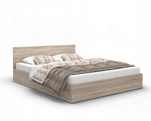 Łóżko SONOMA z materacem łóżko podwójne sypialniane szerokość 140 cm