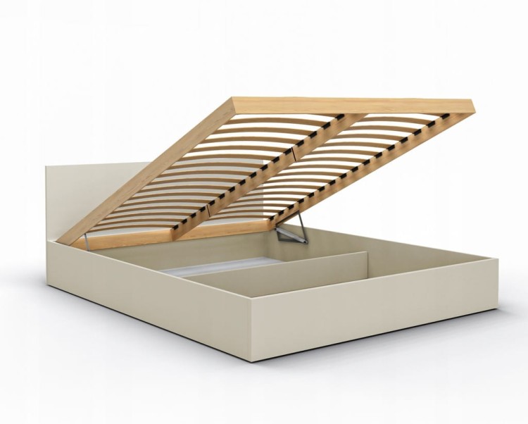 Łóżko KASZMIR z materacem łóżko podwójne sypialniane szerokość 140 cm