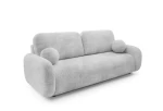 Kanapa LEON rozkładana funkcja spania jasna SZARA sofa