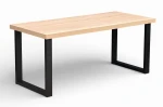 Stół prostokątny SONOMA rozkładany 90x160/260 cm nogi metal U czarne