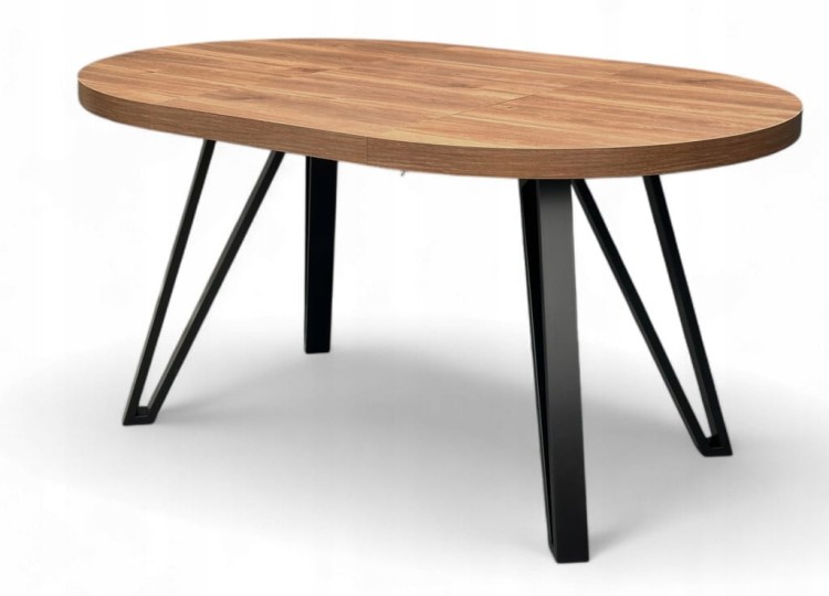 Stół okrągły industrial Ø 110/210 rozkładany Dąb castello koniakowy