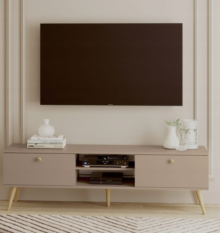 Szafka RTV 170 cm szuflady MACCHIATO boho skandynawska