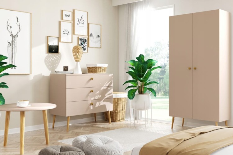 Szafka RTV 170 cm szuflady MACCHIATO boho skandynawska