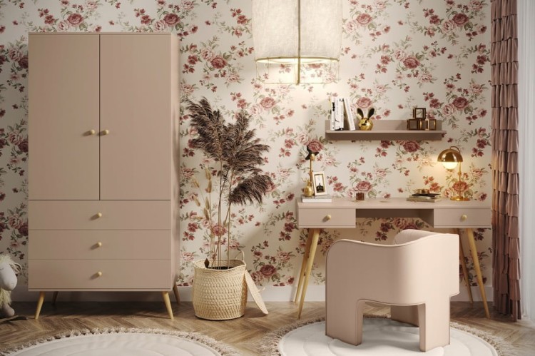 Biurko BOHO skandynawskie MACCHIATO 135cm biuro pokój młodzieżowe