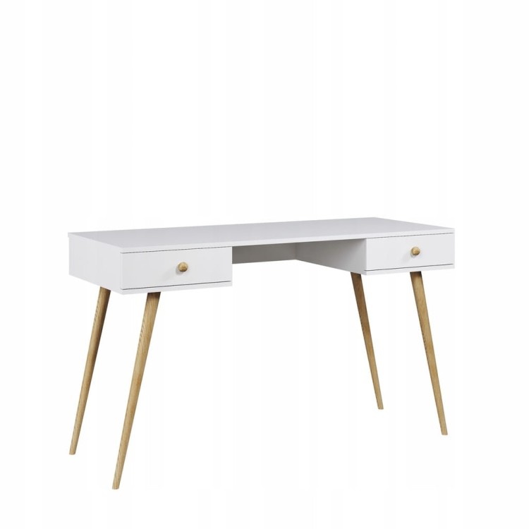 Biurko BOHO skandynawskie BIAŁE 135cm biuro pokój młodzieżowe