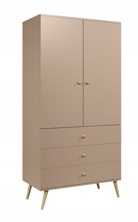 Szafa 3 SZUFLADY i drążek MACCHIATO do sypialni pokoju boho skandynawska