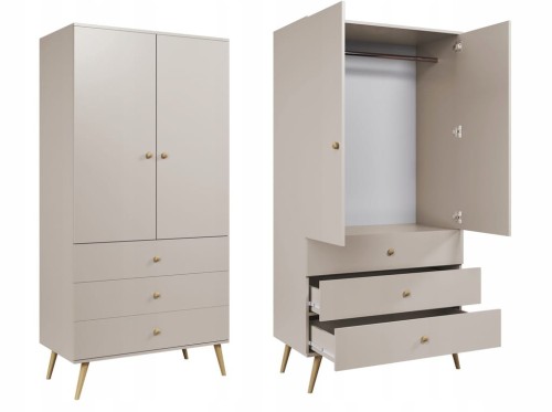 Szafa 3 SZUFLADY i drążek Kaszmir do sypialni pokoju boho skandynawska