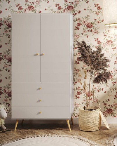 Szafa 3 SZUFLADY i drążek Kaszmir do sypialni pokoju boho skandynawska