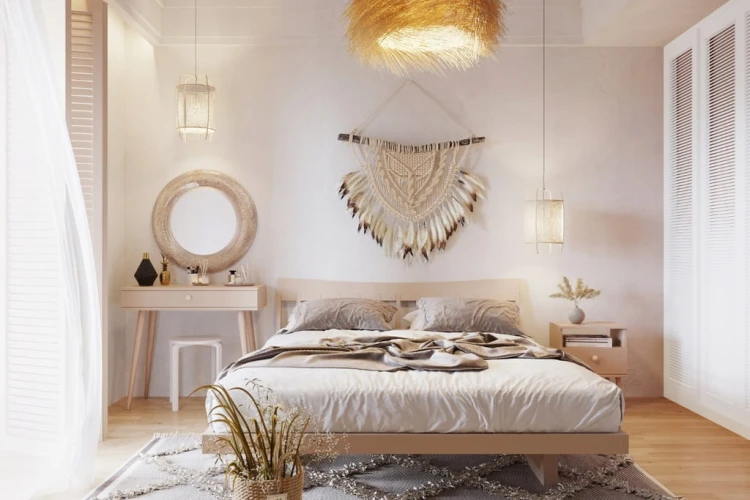 Szafka nocna stolik do sypialni MACCHIATO boho