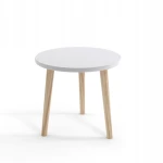 Stolik kawowy BIAŁY 67 cm boho skandynawia