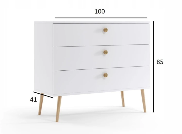 Komoda z szufladami 100 cm MACCHIATO boho styl do sypialni pokoju salonu