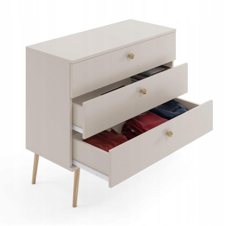 Komoda z szufladami 100 cm KASZMIR boho styl do sypialni pokoju salonu