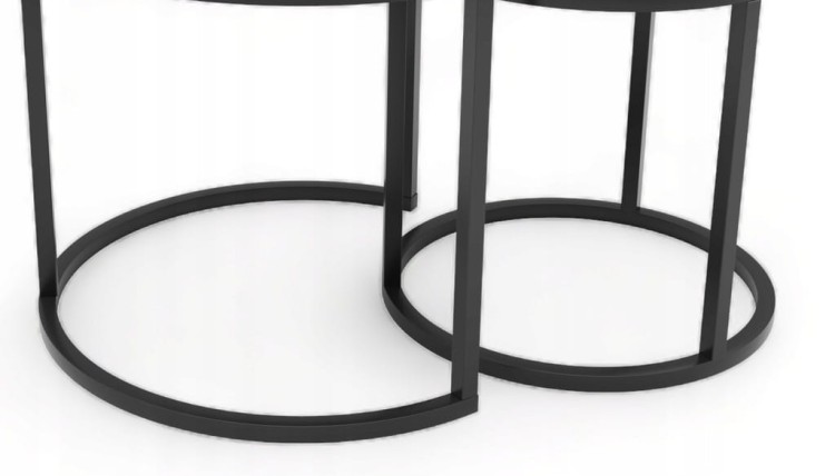 Stoliki kawowe okrągłe 2w1 kaszmir + złoto + czarna podstawa NOWOŚĆ