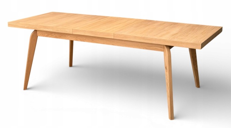 Zestaw Stół prostokątny FORNIR 90x180/220 cm + 6 dębowe krzesła sztaplowane