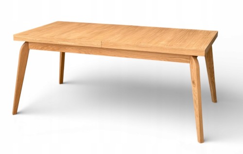 Stół prostokątny FORNIR dębowy rozkładany 90x180/220 cm nogi DĘBOWE