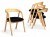 Zestaw stół fornirowany 110/310 nogi Y metal + 4 krzesła dębowe sztaplowane