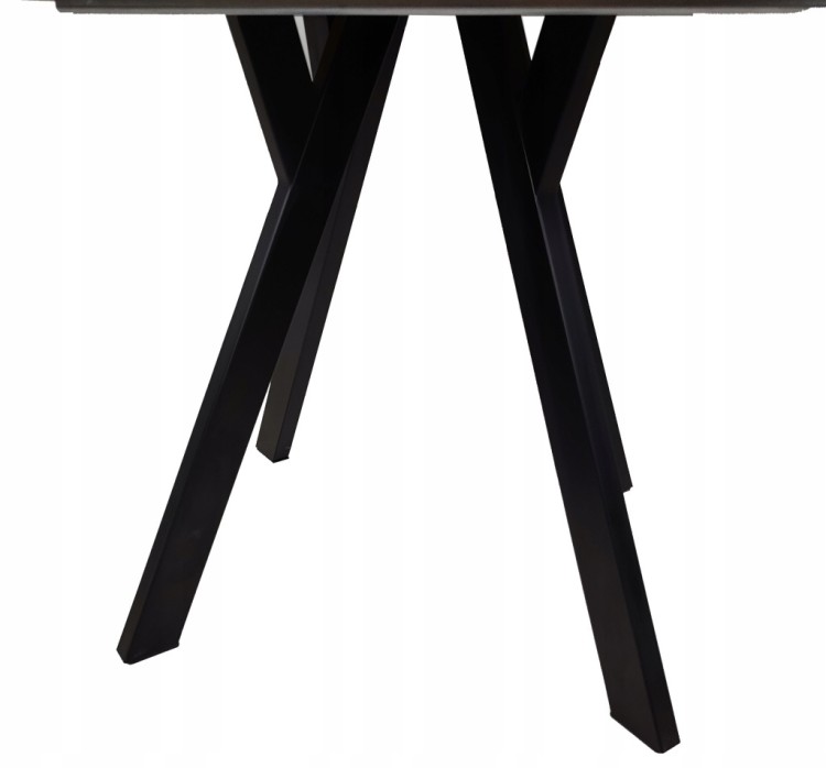 Zestaw stół fornirowany 110/310 nogi Y metal + 4 krzesła dębowe sztaplowane