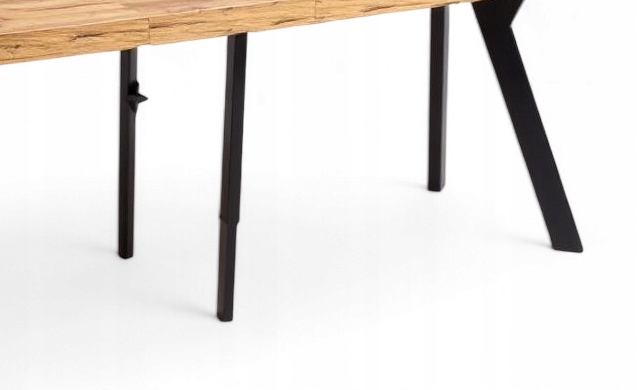 Zestaw stół fornirowany 110/310 nogi Y metal + 4 krzesła dębowe sztaplowane