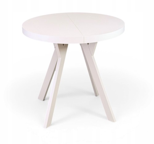 Stół okrągły rozkładany Ø 80/130 cm KASZMIR Nogi metal Y kaszmirowy