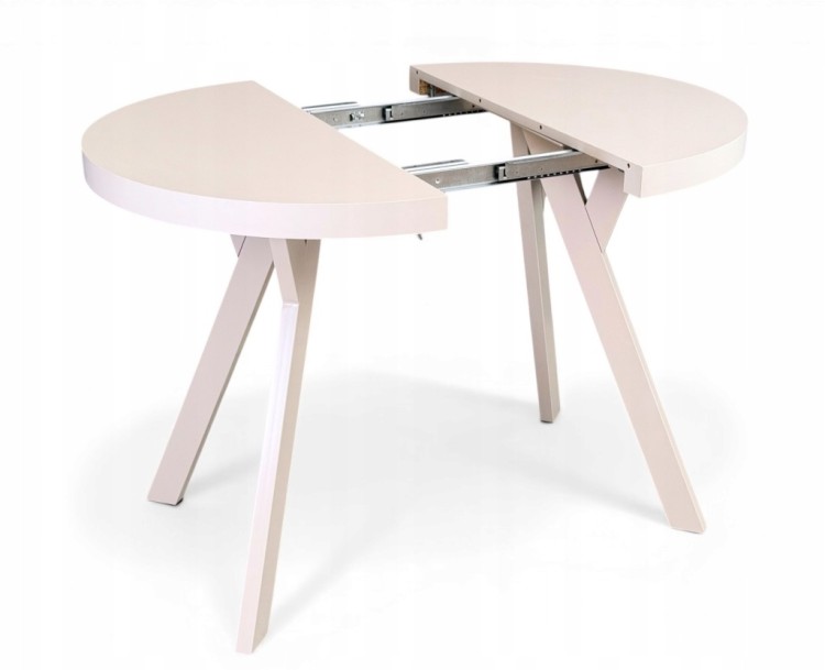 Stół okrągły rozkładany Ø 80/130 cm KASZMIR Nogi metal Y kaszmirowy