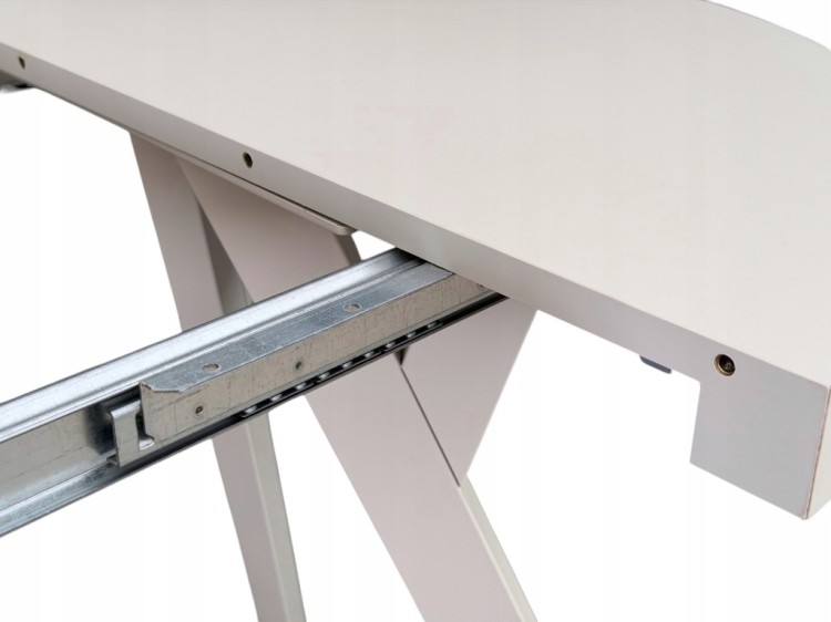 Stół okrągły rozkładany Ø 80/130 cm KASZMIR Nogi metal Y kaszmirowy