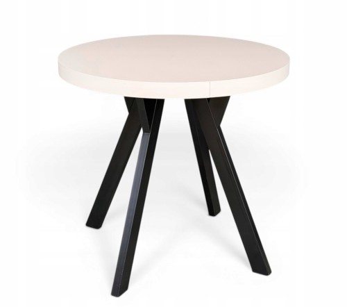 Stół okrągły rozkładany Ø 80/130 cm KASZMIR Nogi metal Y czarne