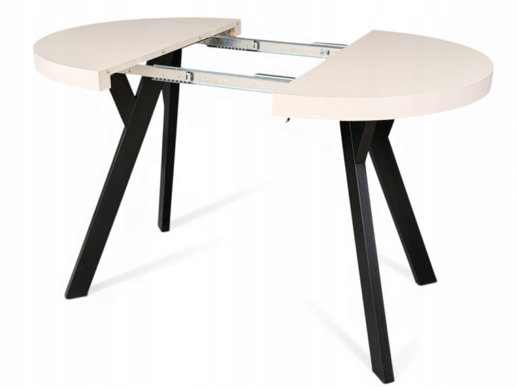 Stół okrągły rozkładany Ø 80/130 cm KASZMIR Nogi metal Y czarne