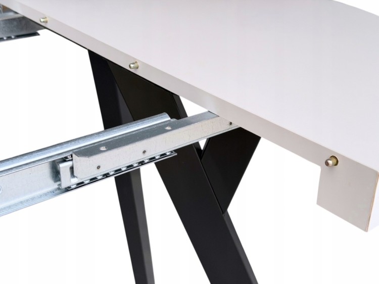 Stół okrągły rozkładany Ø 80/130 cm KASZMIR Nogi metal Y czarne