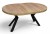 Stół HALIFAX TABAK EGGER okrągły rozkładany 110/210 cm metal X nogi czarne