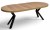 Stół HALIFAX TABAK EGGER okrągły rozkładany 100/200 cm metal X nogi czarne