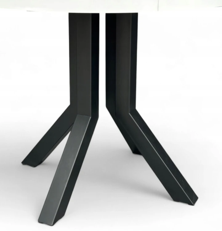 Stół okrągły NEBRASKA 110/210 cm nogi metalowe SLIM czarny