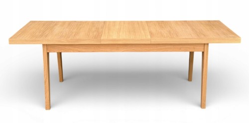 Stół prostokątny FORNIR dębowy rozkładany 90x180/220 cm nogi DĘBOWE V