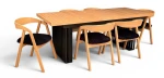 Zestaw Stół Fornir IRON 90x180/260 cm + 6 x  krzesło dębowe sztaplowane