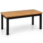 Stół rozkładany R-7 dla 6-10 osób 90x170/250 cm Czarny + Dąb Craft