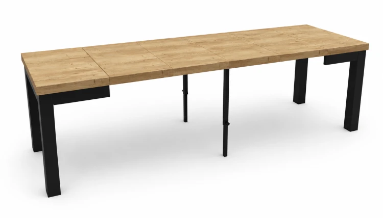 Stół Mini-Max Czarny + Halifax 80x80/240 cm rozłożony maksymalnie