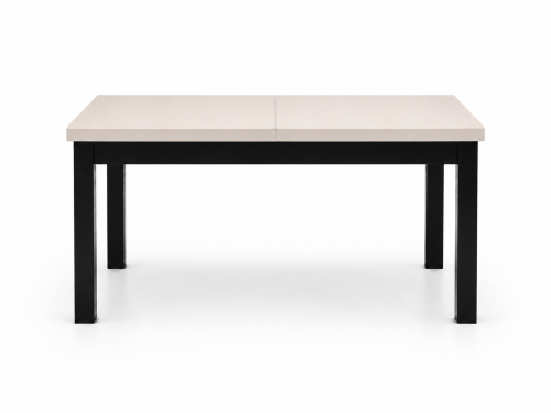 Stół R-7 80x140-180 cm Czarny + Kaszmir ujęcie od przodu