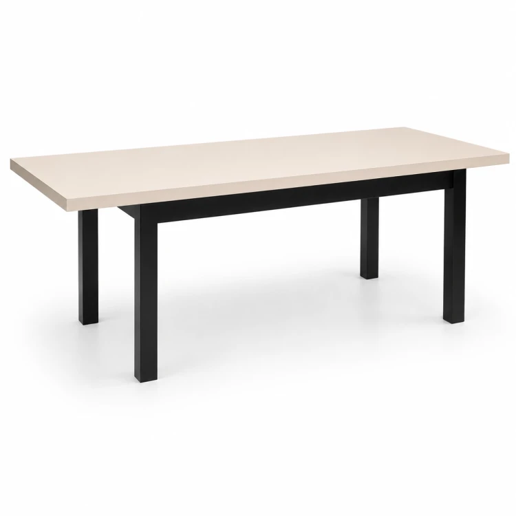 Stół R-7 90x160-210 cm Czarny + Kaszmir rozsunięty z dołożoną wkładką.png